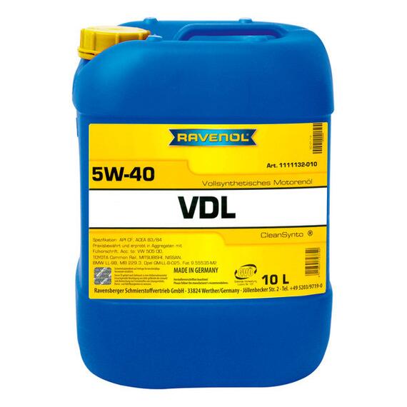 Моторное масло RAVENOL VDL SAE 5W-40 (10л), Объем, л: 10, фото 