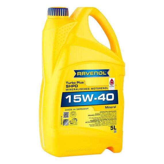 Моторное масло RAVENOL Turbo plus SHPD SAE 15W-40 (5л), Объем, л: 5, фото 