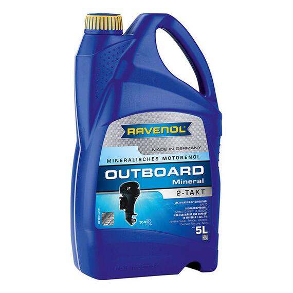 Моторное масло для 2Т лод.моторов RAVENOL Outboardoel 2T Mineral (5л), Объем, л: 5, фото 