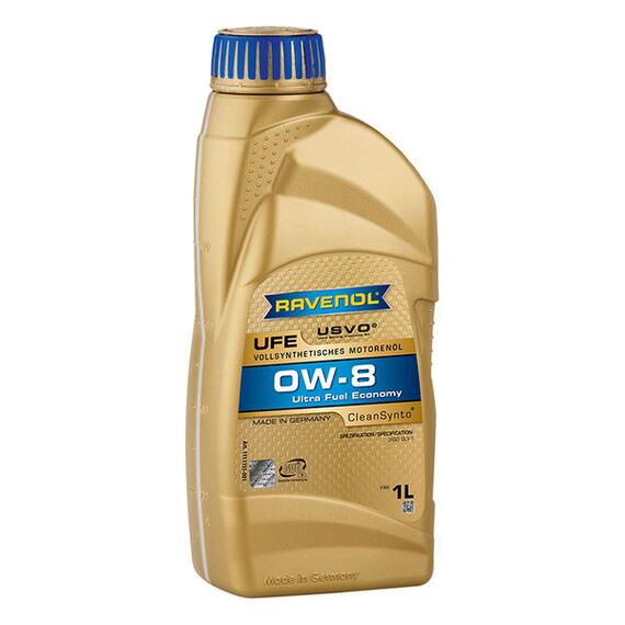 Моторное масло RAVENOL UFE Ultra Fuel Economy SAE 0W-8 (1л), Объем, л: 1, фото 