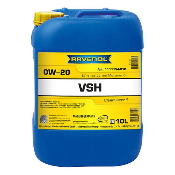Моторное масло RAVENOL VSH SAE 0W-20 (10л), Объем, л: 10, фото 