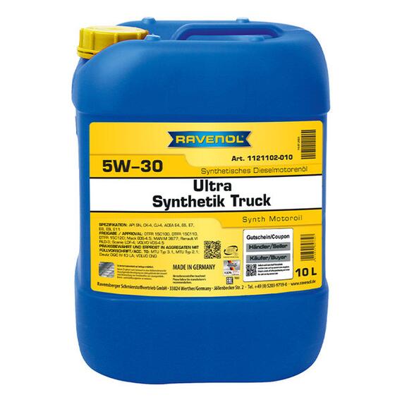 Моторное масло RAVENOL Ultra Synthetik Truck SAE 5W-30 (10л), фото 