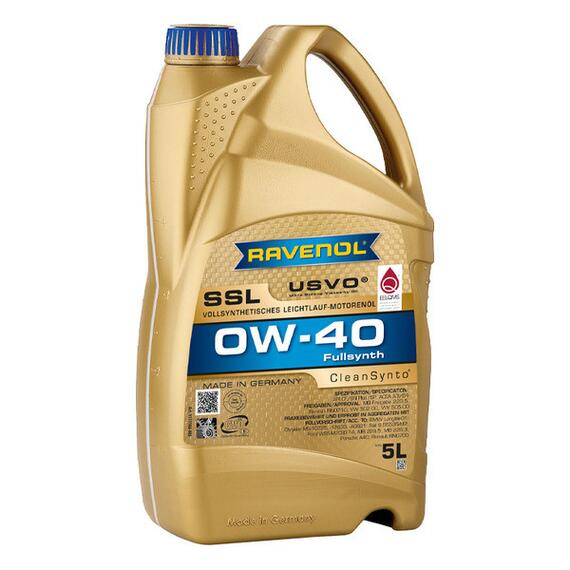 Моторное масло RAVENOL Super Synthetik Oel SSL SAE 0W-40 (5л), Объем, л: 5, фото 