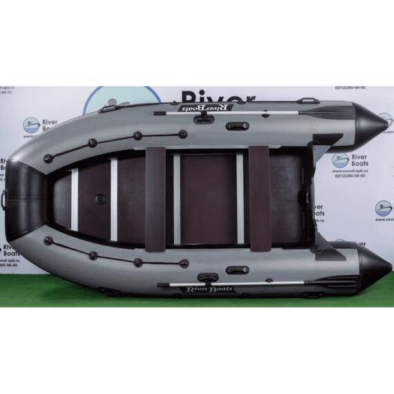 Надувная лодка RiverBoats RB 410 Киль (черно-серый), Цвет: черно-серый, фото 