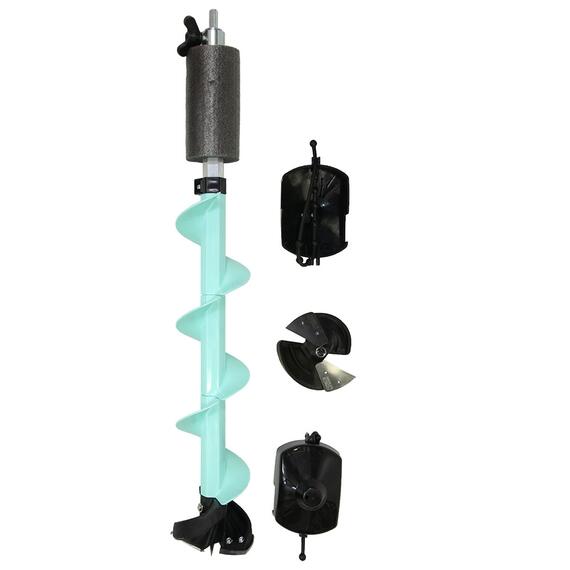 Шнек ледобура Grows Culture 130 мм правого вращения, 75 см + 2 головы, фото 