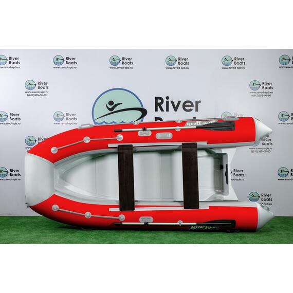 Надувная лодка РИБ RiverBoats RB 380 (бело-красный), Цвет: бело-красный, фото , изображение 2