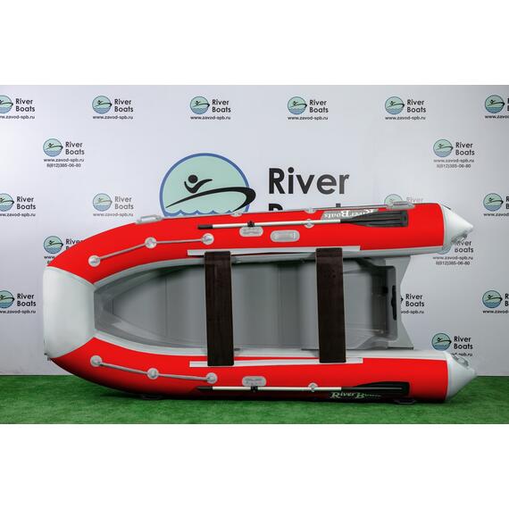 Надувная лодка РИБ RiverBoats RB 380 (черно-оранжевый), Цвет: черно-оранжевый, фото 