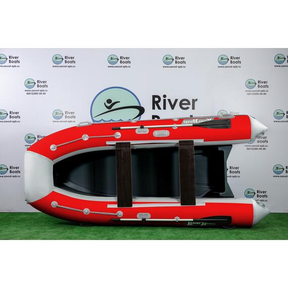 Надувная лодка РИБ RiverBoats RB 380 (черно-оранжевый), Цвет: черно-оранжевый, фото , изображение 3
