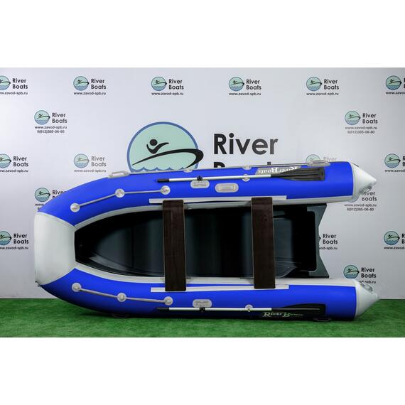 Надувная лодка РИБ RiverBoats RB 380 (бело-синий), Цвет: Бело-синий, фото , изображение 3