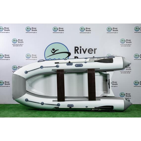 Надувная лодка РИБ RiverBoats RB 380 (серо-белый), Цвет: серо-белый, фото , изображение 2