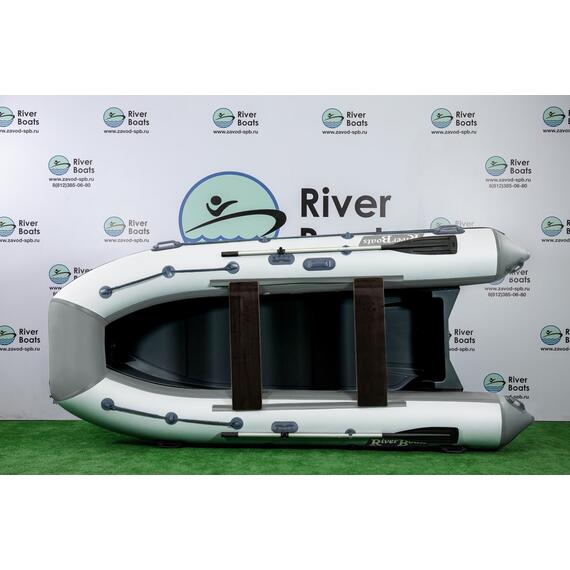 Надувная лодка РИБ RiverBoats RB 380 (серо-белый), Цвет: серо-белый, фото , изображение 3