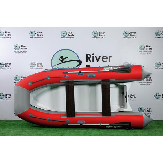 Надувная лодка РИБ RiverBoats RB 380 (серо-красный), Цвет: серо-красный, фото , изображение 2