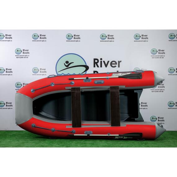 Надувная лодка РИБ RiverBoats RB 380 (серо-красный), Цвет: серо-красный, фото , изображение 3