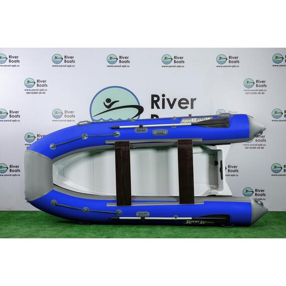 Надувная лодка РИБ RiverBoats RB 380 (серо-синий), Цвет: серо-синий, фото , изображение 2
