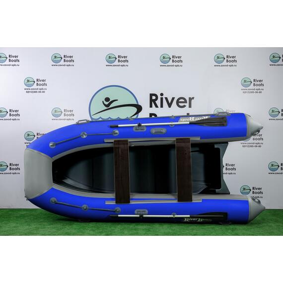 Надувная лодка РИБ RiverBoats RB 380 (серо-синий), Цвет: серо-синий, фото , изображение 3