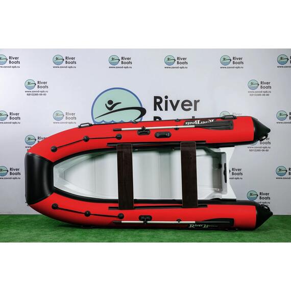 Надувная лодка РИБ RiverBoats RB 380 (черно-красный), Цвет: черно-красный, фото , изображение 2