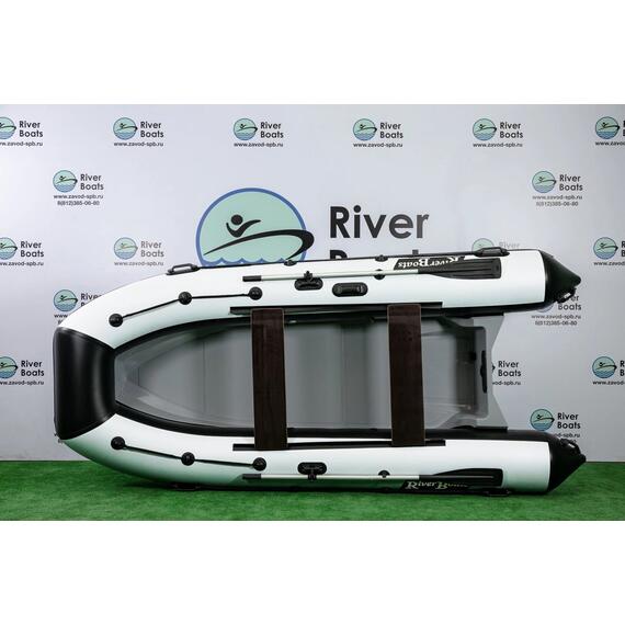 Надувная лодка РИБ RiverBoats RB 380 (черно-белый), Цвет: черно-белый, фото 