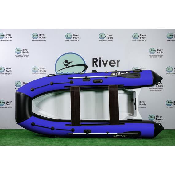 Надувная лодка РИБ RiverBoats RB 380 (черно-синий), Цвет: черно-синий, фото , изображение 2