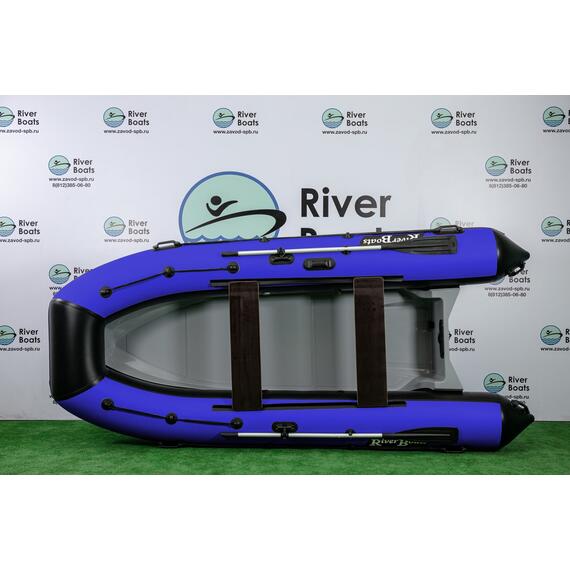 Надувная лодка РИБ RiverBoats RB 380 (черно-синий), Цвет: черно-синий, фото 