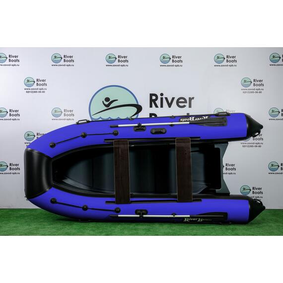 Надувная лодка РИБ RiverBoats RB 380 (черно-синий), Цвет: черно-синий, фото , изображение 3