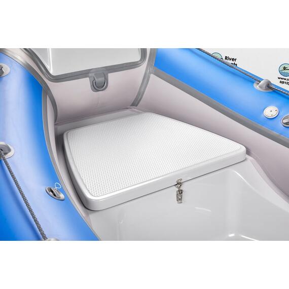 Надувная лодка РИБ RiverBoats RB  400 Встроенный рундук (серо-белый), Цвет: серо-белый, фото , изображение 19