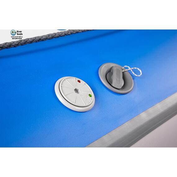 Надувная лодка РИБ RiverBoats RB  400 Встроенный рундук (черно-серый), Цвет: черно-серый, фото , изображение 9