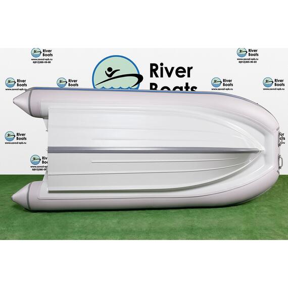 Надувная лодка РИБ RiverBoats RB  400 Встроенный рундук (серо-красный), Цвет: серо-красные, фото , изображение 13
