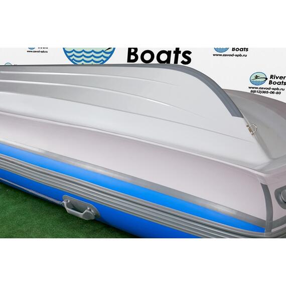 Надувная лодка РИБ RiverBoats RB  400 Встроенный рундук (бело-красный), Цвет: бело-красный, фото , изображение 17