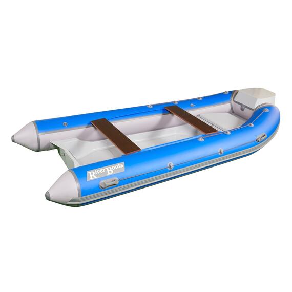 Надувная лодка RiverBoats RB  380 Встроенный рундук (NEW), Цвет: серый, фото , изображение 2