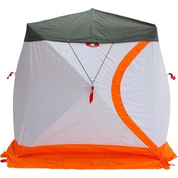 Зимняя палатка Медведь Куб 4 Люкс (2.3*2.3/2 м) утеплённая (3-сл) + Пол (ткань Оксфорд 210) + накидка, фото , изображение 4