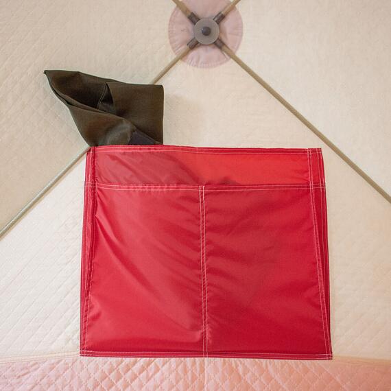 Зимняя палатка Медведь Куб 4 Люкс (2.3*2.3/2 м) утеплённая (3-сл) + Пол (ткань Оксфорд 210) + накидка, фото , изображение 13