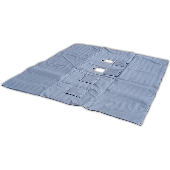 Зимняя палатка Медведь Куб 4 Люкс (2.3*2.3/2 м) утеплённая (3-сл) + Пол (ткань Оксфорд 210) + накидка, фото , изображение 17