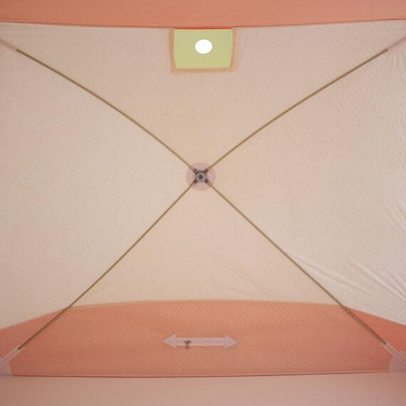 Зимняя палатка Медведь Куб 4 Люкс (2.3*2.3/2 м) утеплённая (3-сл) + Пол (ткань Оксфорд 210) + накидка, фото , изображение 20