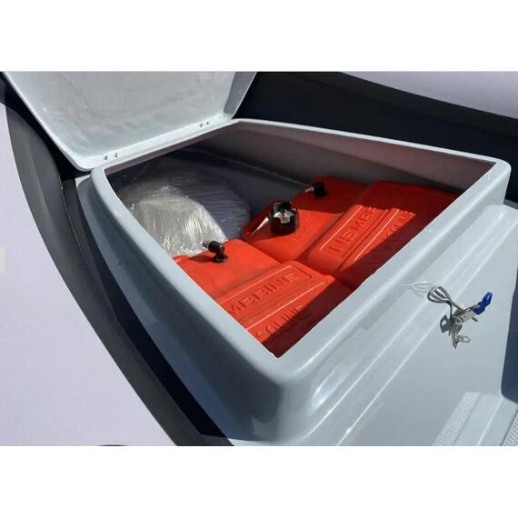 Надувная лодка RiverBoats RB  380 Встроенный рундук (NEW), Цвет: серо-оранжевый, фото , изображение 11