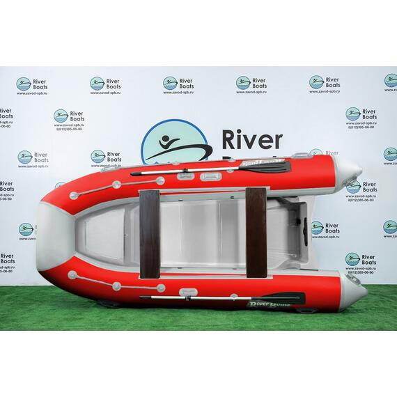 Надувная лодка РИБ RiverBoats RB 380 Встроенный рундук (бело-красный), Цвет: бело-красный, фото , изображение 2