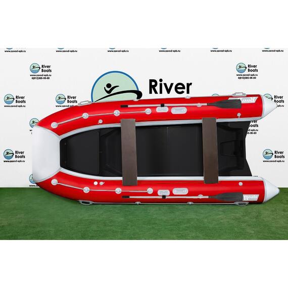 Надувная лодка РИБ RiverBoats RB  400 Встроенный рундук (бело-красный), Цвет: бело-красный, фото , изображение 3