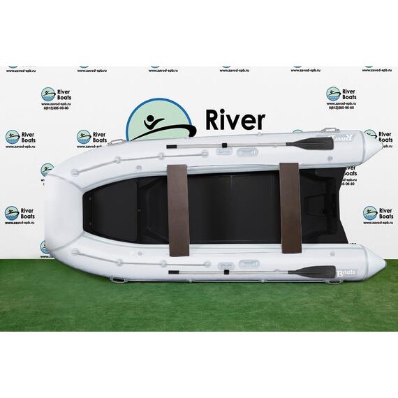 Надувная лодка РИБ RiverBoats RB  400 Встроенный рундук (белый), Цвет: белый, фото , изображение 2