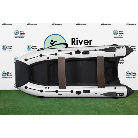 Надувная лодка RiverBoats RB  380 Встроенный рундук (NEW), Цвет: черно-белый, фото , изображение 3