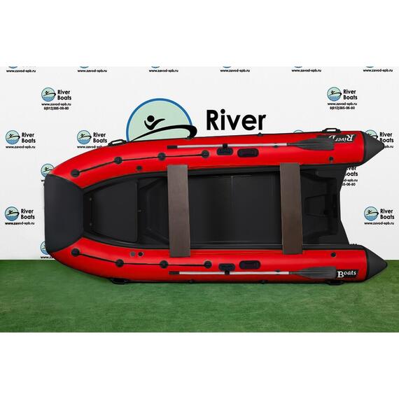 Надувная лодка RiverBoats RB  380 Встроенный рундук (NEW), Цвет: черно-красный, фото , изображение 2