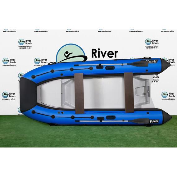 Надувная лодка RiverBoats RB  380 Встроенный рундук (NEW), Цвет: черно-синий, фото 