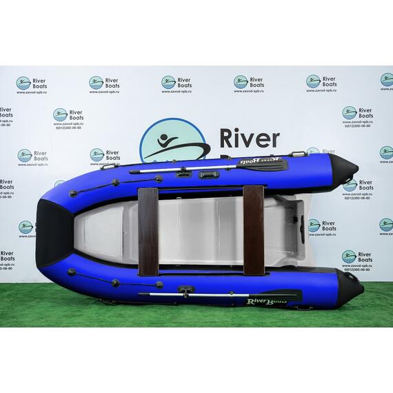 Надувная лодка РИБ RiverBoats RB 380 Встроенный рундук (черно-синий), Цвет: черно-синий, фото , изображение 2