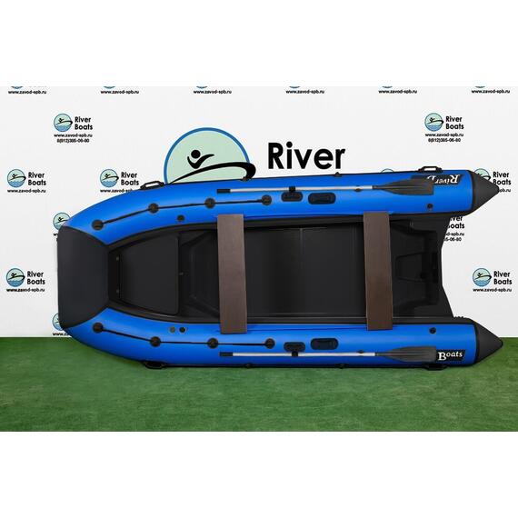 Надувная лодка RiverBoats RB  380 Встроенный рундук (NEW), Цвет: черно-синий, фото , изображение 3