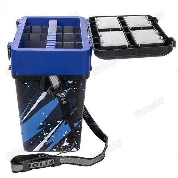 Ящик рыболовный зимний Helios Ice Fishing Perch 19 л, Цвет: синий, Объем, л: 19 л, Длина, см: 39 см (по верху), 32 см - по низу, фото , изображение 5