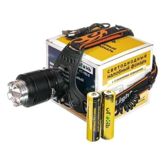 Светодиодный фонарь налобный HT-193-5 (белый+пурпурный), фото , изображение 6