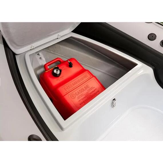 Надувная лодка RiverBoats RB 430 (Встроенный рундук) (транец S— 410 мм.), Цвет: Бело-синий, фото , изображение 9