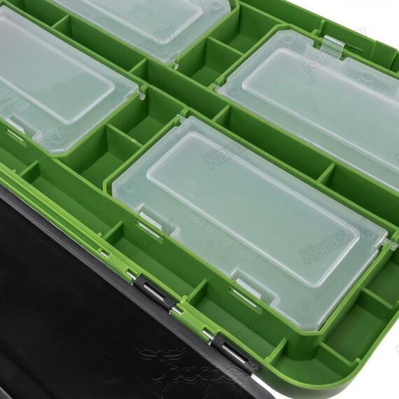 Ящик рыболовный зимний односекционный Helios Shark 19 л (салатовый) , Цвет: черный/салатовый, Объем, л: 19 л, Длина, см: 39 см (по верху), 32 см - по низу, фото , изображение 5