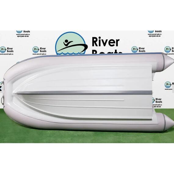Надувная лодка РИБ RiverBoats RB 400 Встроенный рундук (серо-синий), Цвет: серо-синий, фото , изображение 3