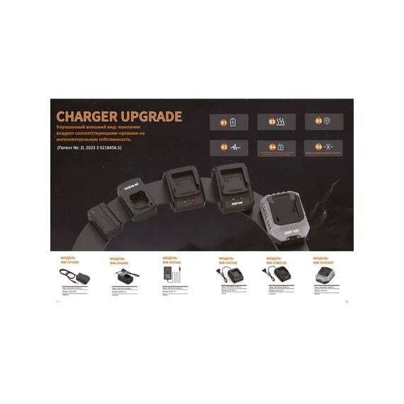 Шуруповерт бесщеточный для ледобура с двумя аккумуляторами NANWEI NW-D5217-6, фото , изображение 4