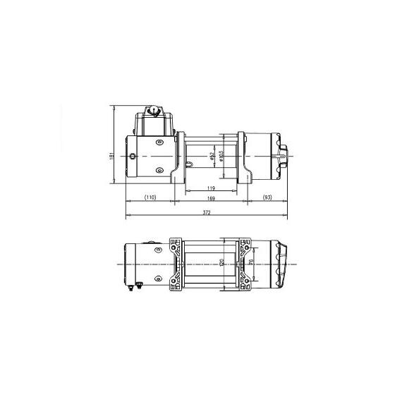 Лебедка T-max ATWPRO6000 cо стальным тросом, фото , изображение 2