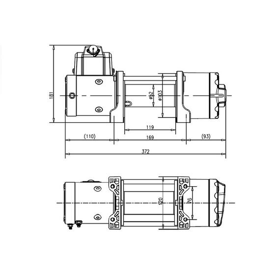 Лебедка T-max ATWPRO6000 c синтетическим тросом, фото , изображение 2